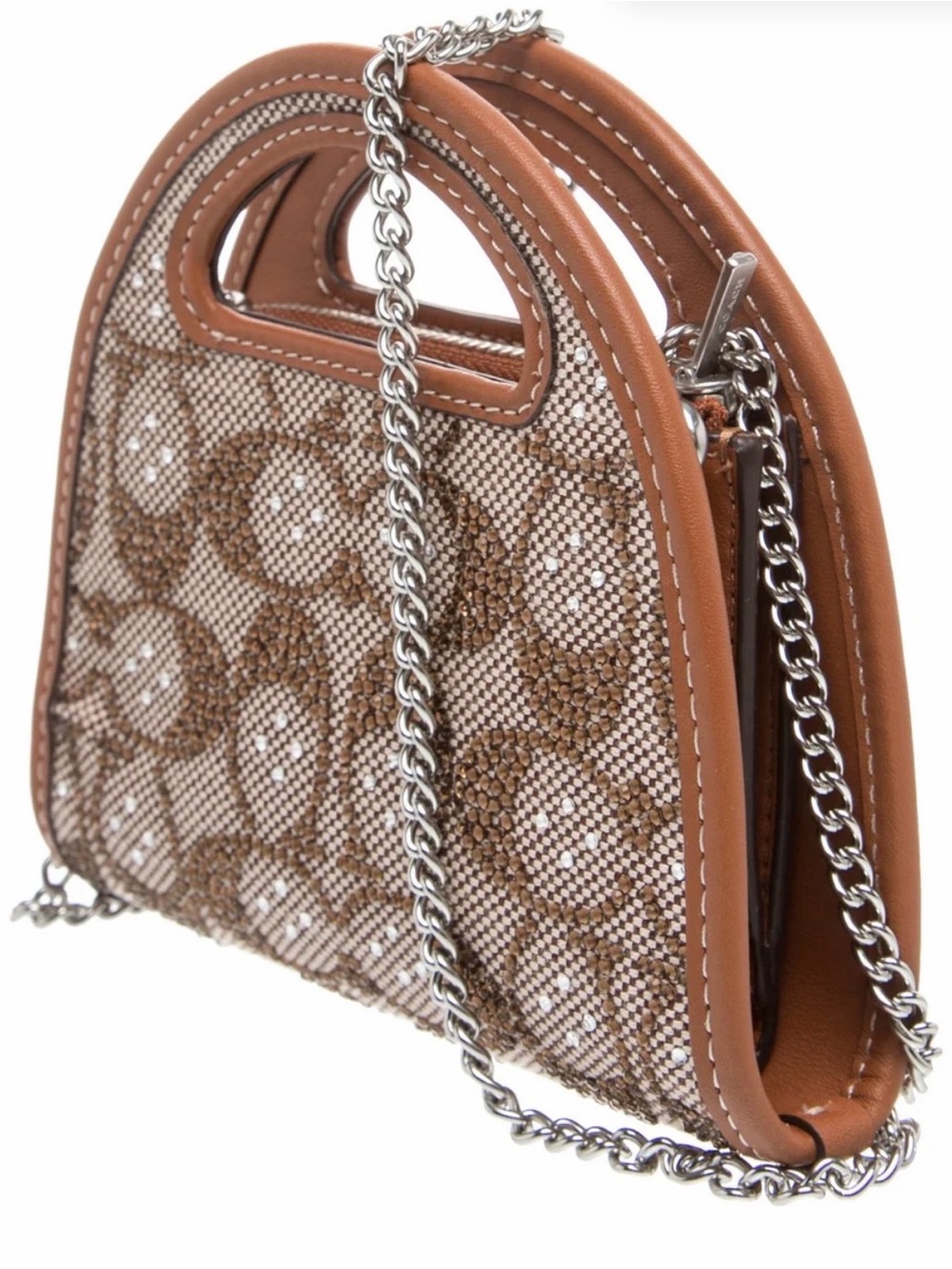 NWOT Limited Coach Top Handle Card Case In Crystal Signature Jacquard CX243 - Picture 7 of 7